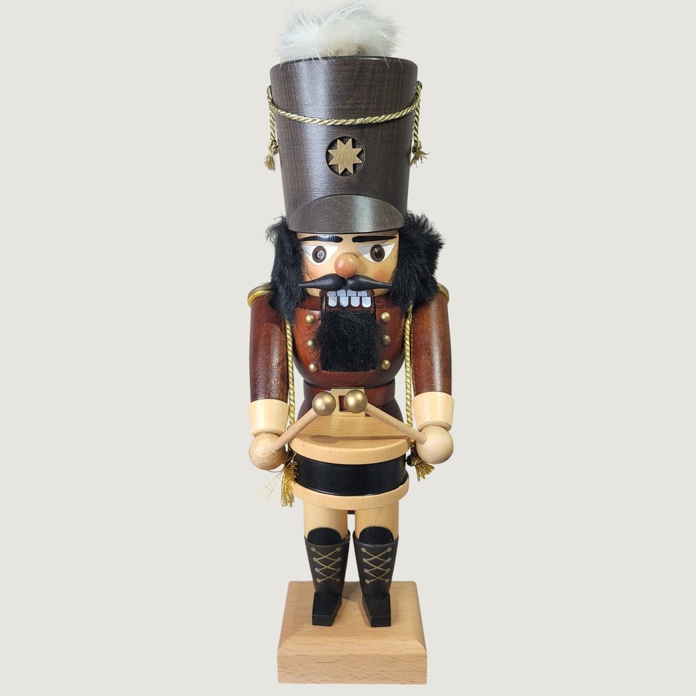 Christian Ulbricht German Nutcracker Drummer Handcrafted Wood Christmas Decor
